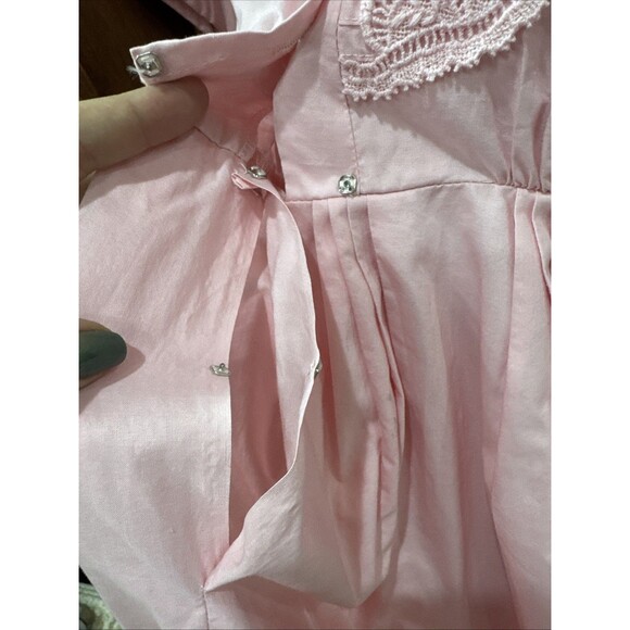 Pink 1960’s shirt waist Pleated Full Skirt Fit And Flare Dress Cay Artley - Picture 4 of 7